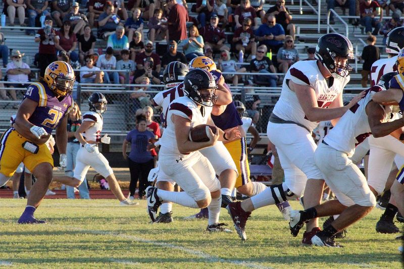 The Merkel Badgers battled the Hawley Bearcats in a non-district clash during Week 3 of the Texas high school football season on Friday, Sept. 12, at Badger Stadium in Merkel. The Bearcats outlasted the Badgers in a shootout with Hawley earning a 51-34 win.