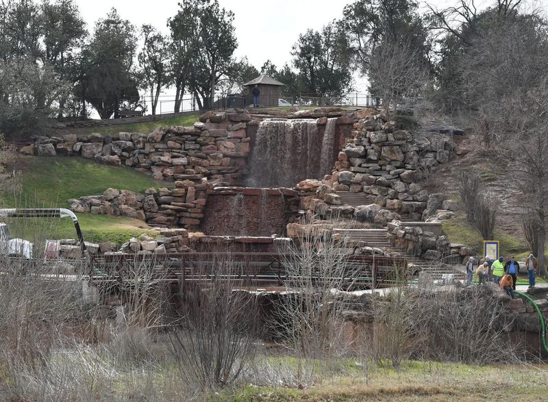The city will close the landmark artificial waterfalls at the Wichita River indefintely.