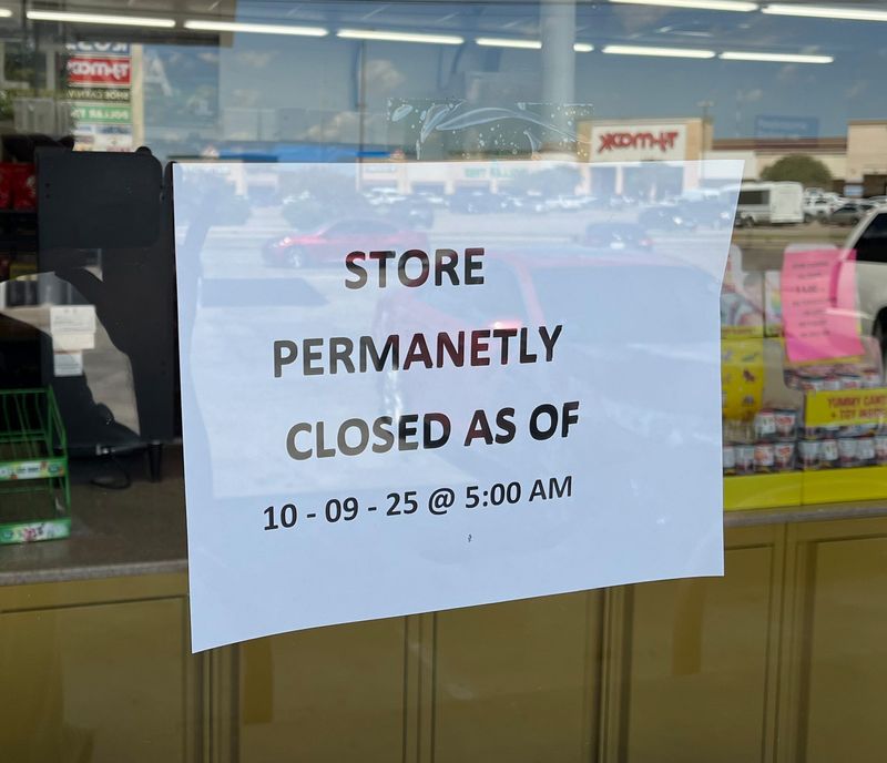 A sign on the door said the Stripes convenience store at Call Field Road and Kemp Boulevard will permanently close Oct. 9.