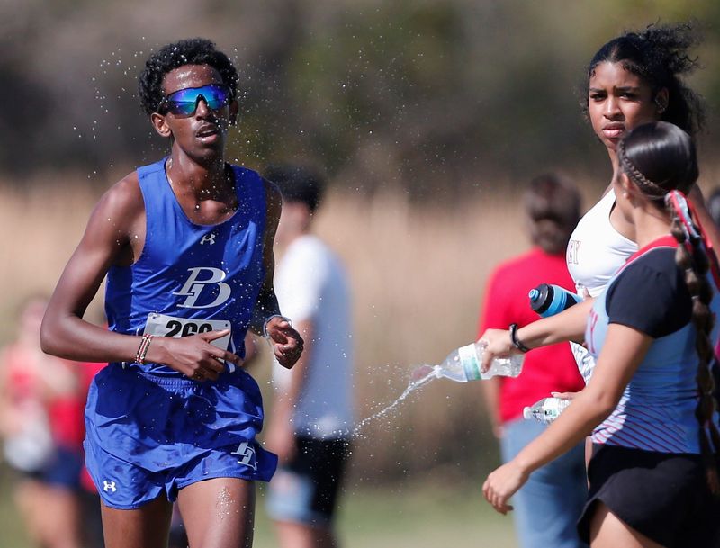 Amarillo Palo Duro's Abdihafit Mohamed competes in the District 3-5A cross country meet Thursday, Oct. 9, 2025, at Mae Simmons Park.
