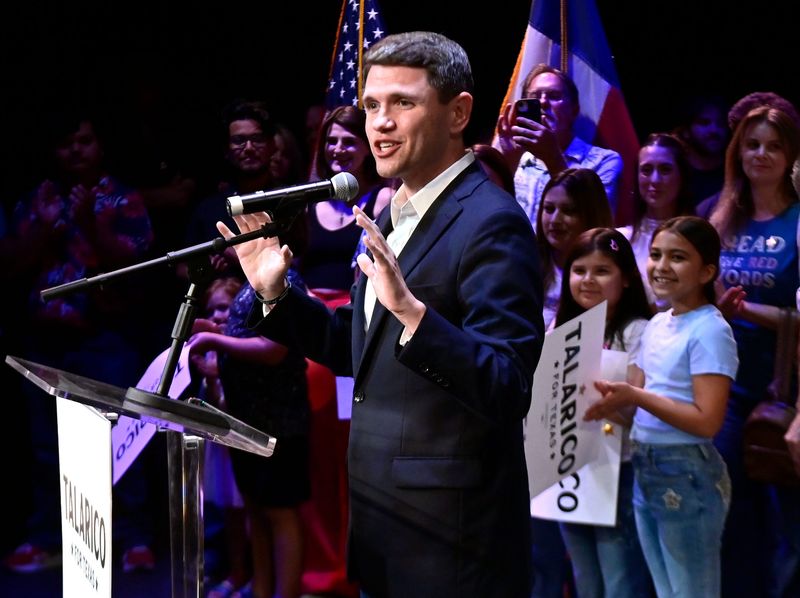 James Talarico speaks during San Angelo rally Oct. 9, 2025. The Democratic candidate for U.S. Senate, Talarico will be coming to Abilene on August 13.