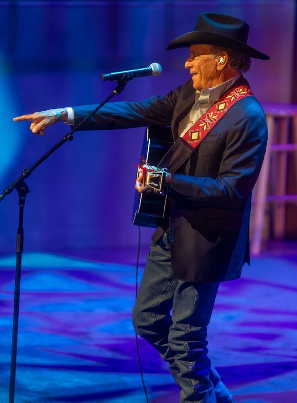 George Strait performs during the 2025 Country Music Hall of Fame Medallion Ceremony at the CMA Theater Sunday, Oct. 19, 2025.
