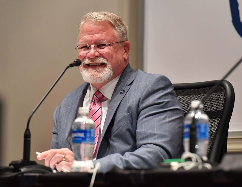 Wichita Falls Mayor Tim Short, seen here Oct. 1, 2025, called the location for a proposed data center "a nightmare" at a City Council meeting on Tuesday. The council turned down a rezoning request to the accommodate the applicants.