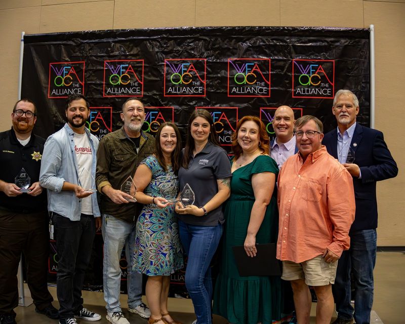 Taking part in the Arts and Cultural Empowerment awards presentations on Oct. 23 were, left to right, Sam Hankins, Shawn Ramos, Josh Taylor, Meg Nester, Jessica Wood, Cassie Toft, Chance Harmon, Mark Dudley and Mark Beauchamp.