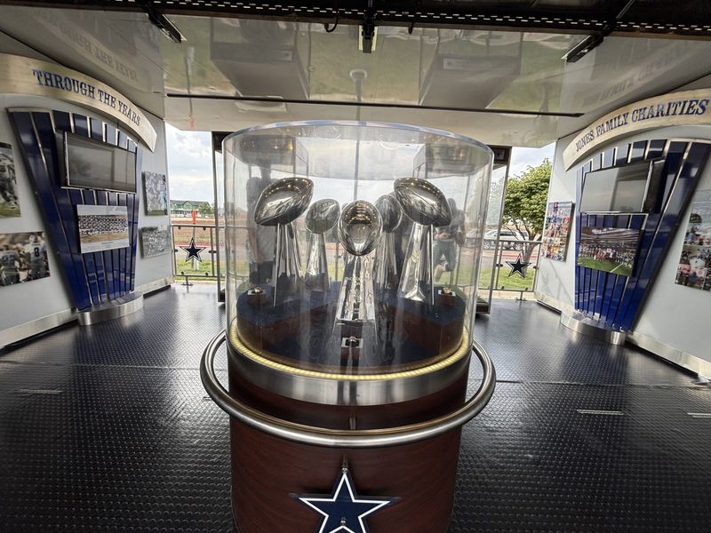 Dallas Cowboys fans were treated to a glimpse of the glory days of Dallas in this mobile museum, which arrived at Cinergy Amarillo on Friday, Oct. 24 to wow the fans. Superbowl trophies, timelines and a locker room facsimile came alive for football lovers.