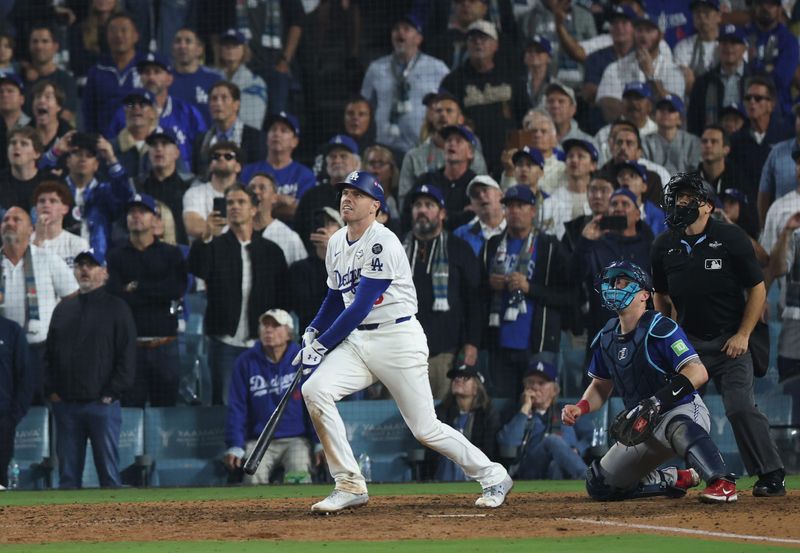 Freddie Freeman hits the game-winning home run during the 18th inning.