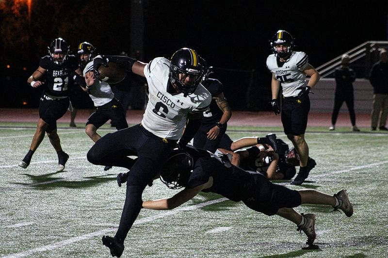 The Cisco Loboes met the Hawley Bearcats in a battle for first place in District 4-2A DI on Friday, Oct. 24, at Sandifer Stadium in Abilene during Week 9 of the 2025 Texas high school. Despite a lengthy weather delay, Cisco earned a 29-26 comeback win over Hawley.