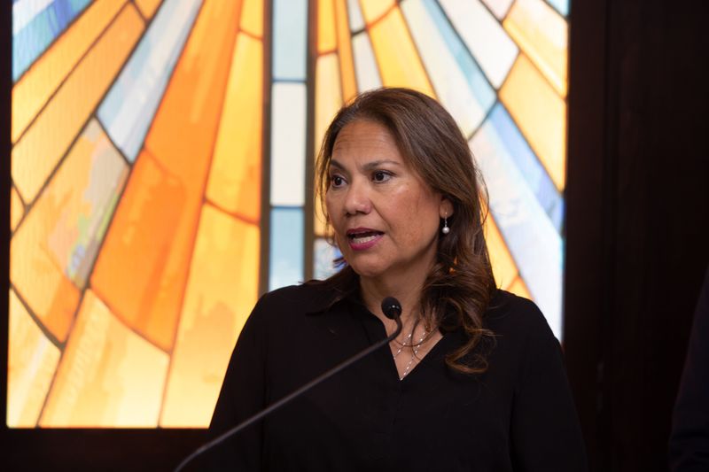 U.S. Rep. Veronica Escobar, D-El Paso, talks about the need for action to support Borderland residents amidst the ongoing government shutdown on Nov. 6, 2025