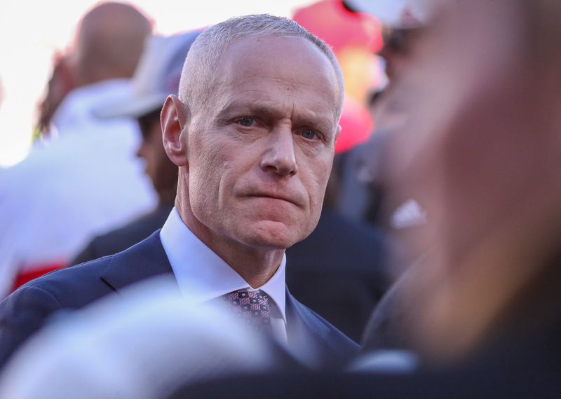 Big 12 commissioner Brett Yormark attends a Big 12 Conference football game, Saturday, Nov. 8, 2025, at Jones AT&T Stadium.