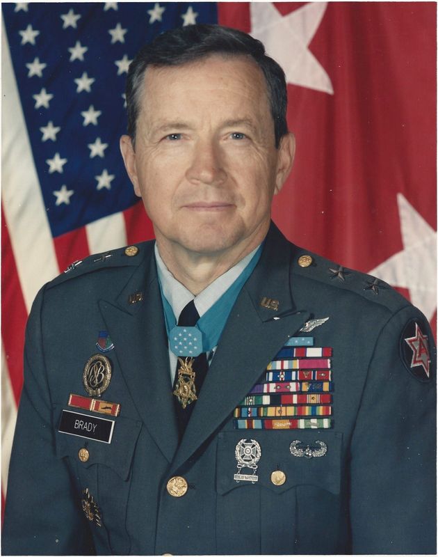 A new San Angelo scholarship was started in honor of Major Gen. Patrick Brady, a Medal of Honor recipient.