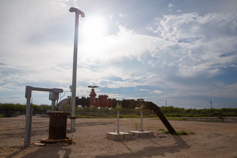 A water well is shown off County Road 73 in Corpus Christi on Dec. 12, 2025.