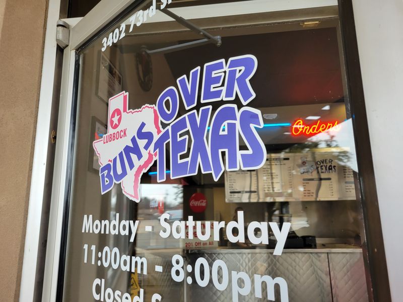 A door opens at Buns Over Texas, 3402 73rd St., as seen on Monday, Dec. 15, 2025, in Lubbock, Texas.