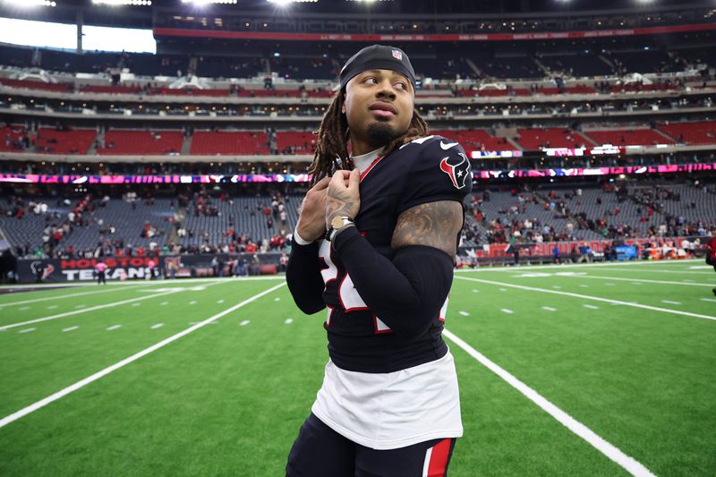 Dec 14, 2025; Houston, Texas, USA; Houston Texans cornerback Derek Stingley Jr. (24) walks off the field after the game against the Arizona Cardinals at NRG Stadium. Mandatory Credit: Troy Taormina-Imagn Images