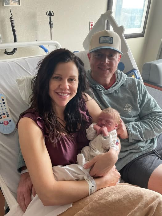 Parents Brittany Douglas and Robb Havens with son Bronson the first baby of the New Year at United Regional Health Care System.