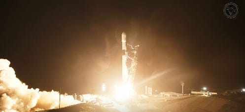 Falcon 9 rocket launched from the Vandenberg Space Force Base in Santa Barbara County on a mission to deploy an Earth-observing satellite.
