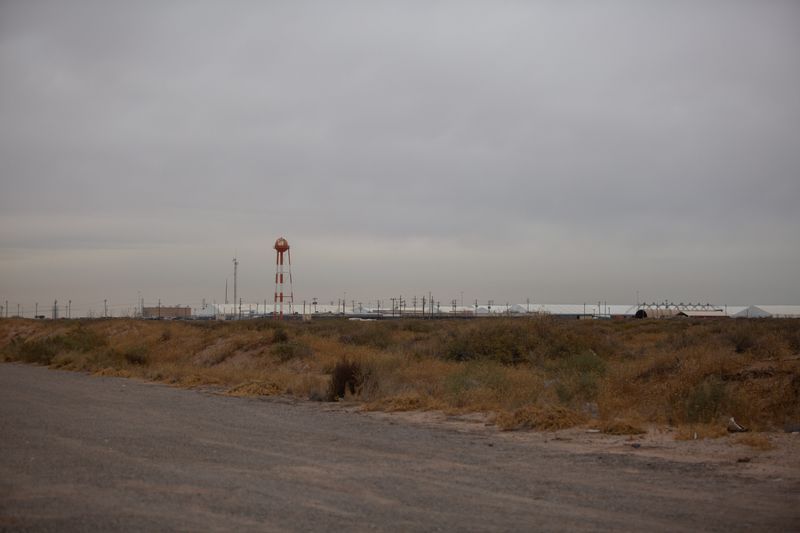 The Trump administration's Camp East Montana ICE detention center as viewed from Montana Avenue in El Paso, Texas on Jan. 7, 2026