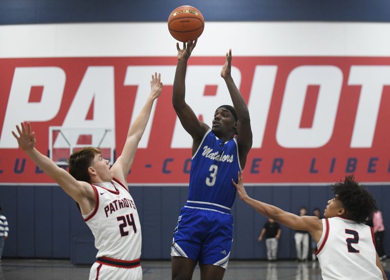 Estacado's Shakure Wilbon shoots against Lubbock-Cooper Liberty in a District 5-4A boys basketball game Tuesday, Jan. 6, 2026, at Lubbock-Cooper Liberty High School in Woodrow.