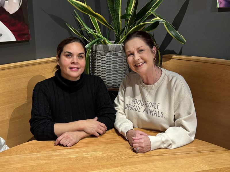 Sara Cervantes, left, and Kristi Briseno started from scratch in hopes of opening a fun new venue, Whiskers and Biscuits, where cats can play in the open and show their true personalities and hopefully get adopted from various rescues.