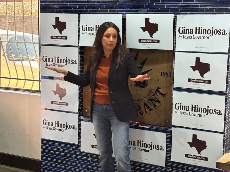 Democratic candidate for Texas governor Gina Hinojosa stopped in El Paso to visit with supporters on Saturday, Jan. 31, at Gabriel's Restaurant, 1270 Giles Road and spoke on issues facing Texas voters like taxes, immigration and corruption.