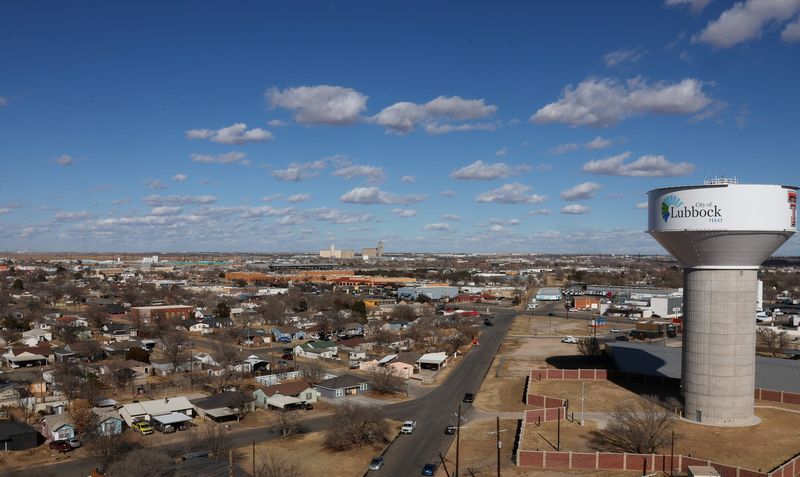 The North Lubbock skyline as seen on Feb. 4, 2026 in Lubbock, Texas.
