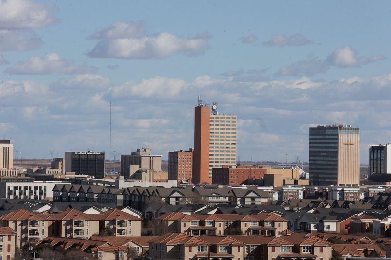 The Lubbock Downtown skyline as seen on Feb. 4, 2026 in Lubbock, Texas.