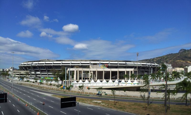 Aug 10, 2016; Rio de Janeiro, Brazil; General view of Marcana Stadium. The venue is the site of the opening and closing ceremonies of the 2016 Rio Olympics. Mandatory Credit: Kirby Lee-USA TODAY Sports