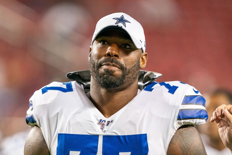 August 10, 2019; Santa Clara, CA, USA; Dallas Cowboys offensive tackle Tyron Smith (77) after the game against the San Francisco 49ers at Levi's Stadium. Mandatory Credit: Kyle Terada-USA TODAY Sports