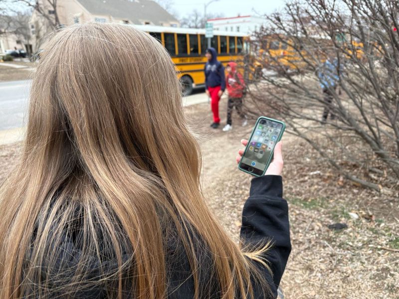 Kansas schools, like this one in Lawrence, would be required to ban cell phones for students all day under one proposed bill.