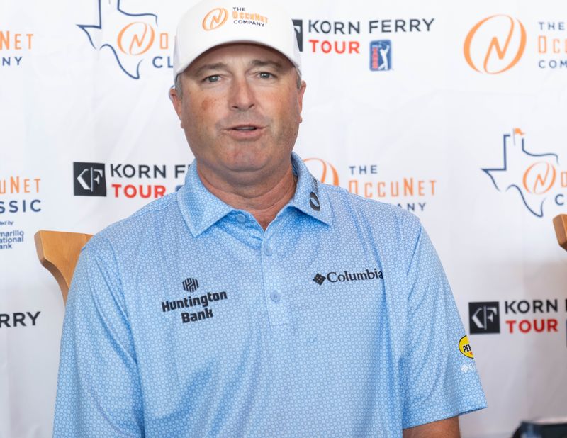 In this file photo, Amarillo native and PGA Tour winner Ryan Palmer announces he will be playing at the OccuNet Classic in June in Amarillo. Palmer is among this year's class for the Texas Panhandle Sports Hall of Fame, being inducted at a ceremony June 7.