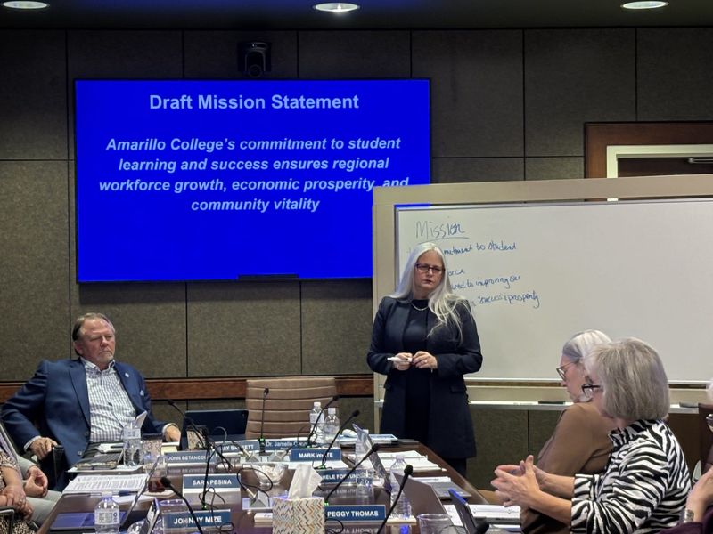 Amarillo College Board of Regents at a former meeting in November after disclosure of missing funds. In news just released, an independent forensic audit cleared the college funding.