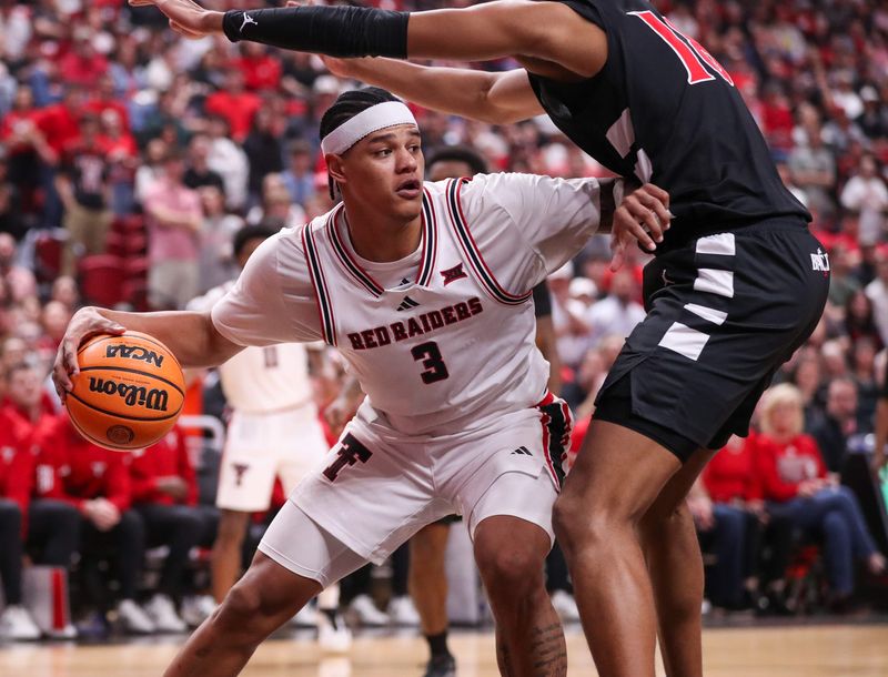 Texas Tech's LeJuan Watts handles the ball against Cincinnati during a Big 12 Conference men's basketball game, Tuesday, Feb. 24, 2026, in United Supermarkets Arena.