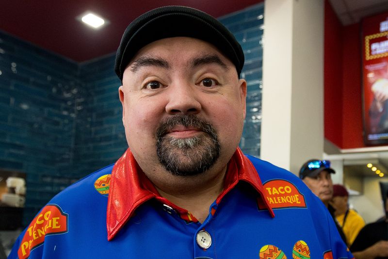 Comedian Gabriel “Fluffy” Iglesias takes a photo at Taco Palenque, 7122 Gateway Blvd. E., Suite B, on Wednesday, Feb. 25, 2026, during a meet-and-greet at the newly opened restaurant in El Paso, Texas.