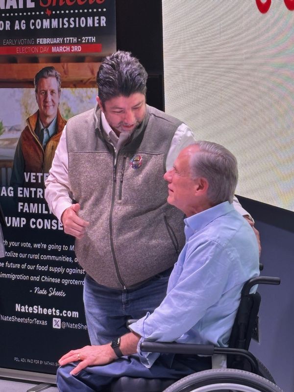 Texas Gov. Greg Abbott made a campaign stop in El Paso at the DeadBeach Brewery located at 3200 Durazno Ave. on Thursday, Feb. 26.