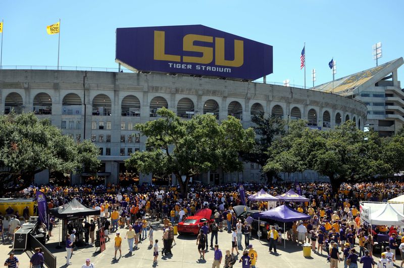 Oct 2, 2010; Baton Rouge, LA, USA; A general view as LSU Tigers fans gather outside Tiger Stadium before their game against the Tennessee Volunteers. Mandatory Credit: Chuck Cook-USA TODAY Sports