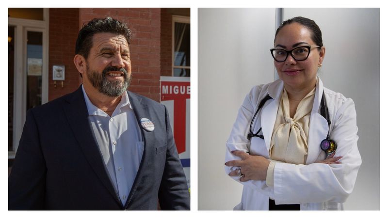 Miguel Antonio Terán, who challenged incumbent David Stout in the Democratic primary for El Paso County Commissioner Precinct 2, left, and Annette Griego, a Democratic candidate for El Paso County Commissioner Precinct 4.