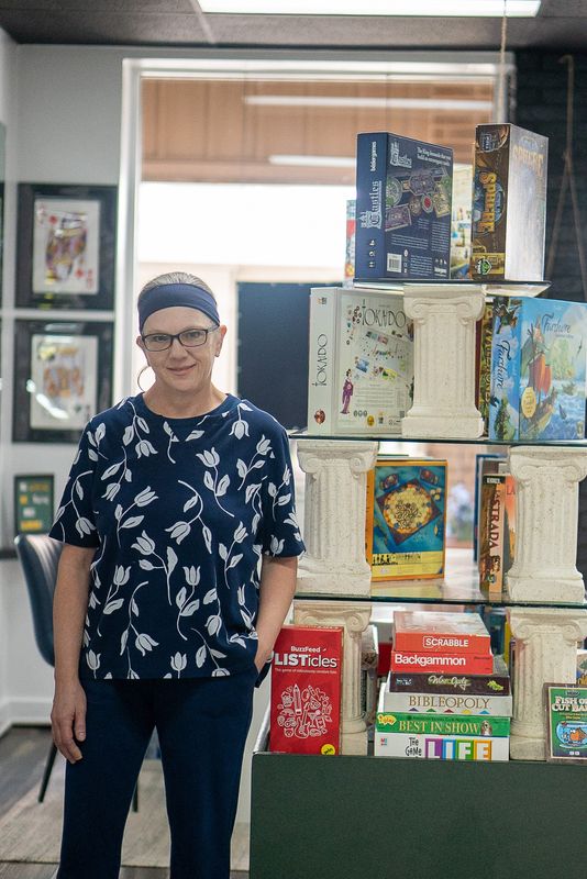 Rhonda Reyes, the owner and founder of the Tables of Sundries Board Game Lounge, on March 13. The Tables of Sundries is Abilene's very first board game lounge and offers over 200 games to play.
