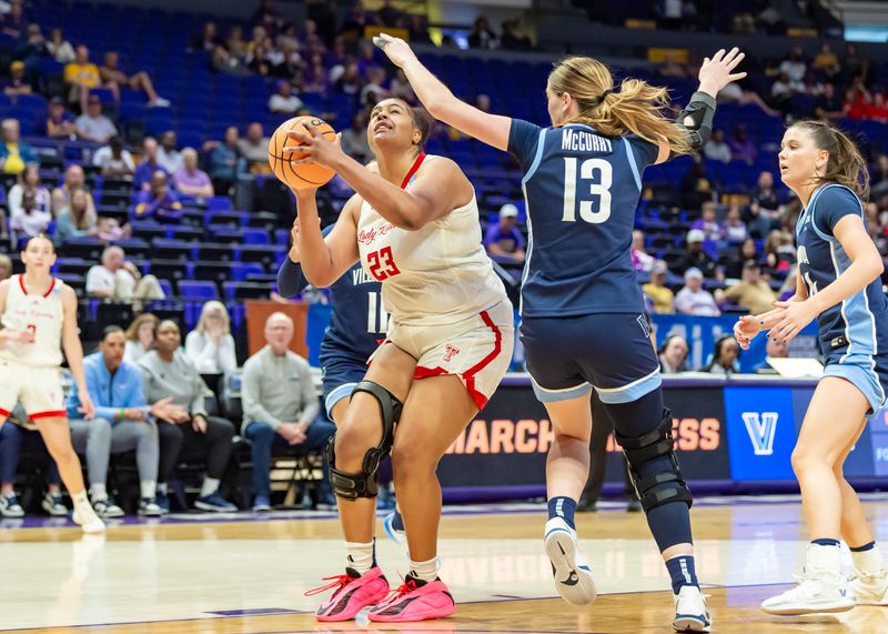Jada Malone 23, # 7 Texas Tech Womens Basketball take on #10 ranked Villanova in the 2026 NCAA Div I Women’s Basketball Championship at the Pete Maravich Assembly Center in Baton Rouge, LA. Friday, March 20, 2026.