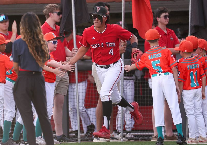 Texas Tech's Linkin Garcia is introduced before a non-conference Division I baseball game, Tuesday, March 31, 2026, at Rip Griffin Park.