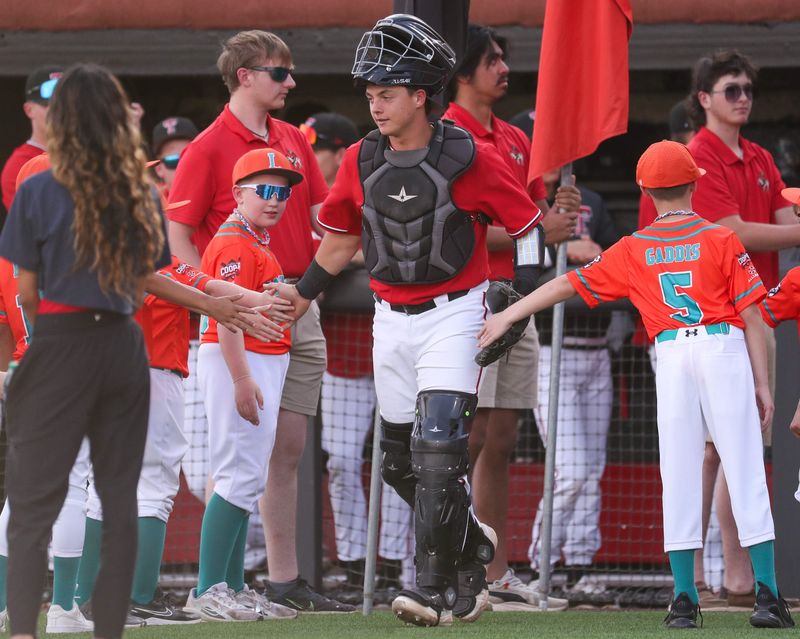 Texas Tech's Matt Quintanar is introduced before a non-conference Division I baseball game, Tuesday, March 31, 2026, at Rip Griffin Park.