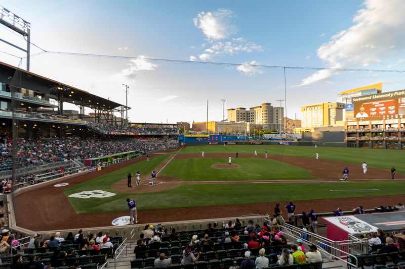 The El Paso Chihuahuas faced the Albuquerque Isotopes for their opening day Tuesday, April 7, 2026, at Southwest University Park in El Paso, Texas.