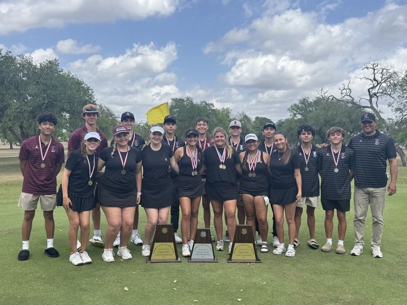 The London boys and girls golf teams captured the District 29-3A championships at the Alice Municipal Golf Course.
