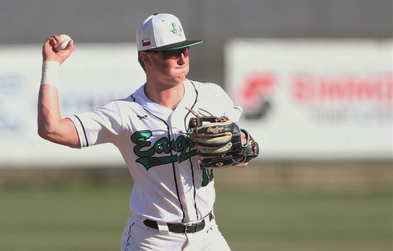 Ropes' Garland Higginbotham throws the ball against New Home in a District 4-2A baseball game Wednesday, April 15, 2026, at the Ropes ISD baseball field in Ropesville.