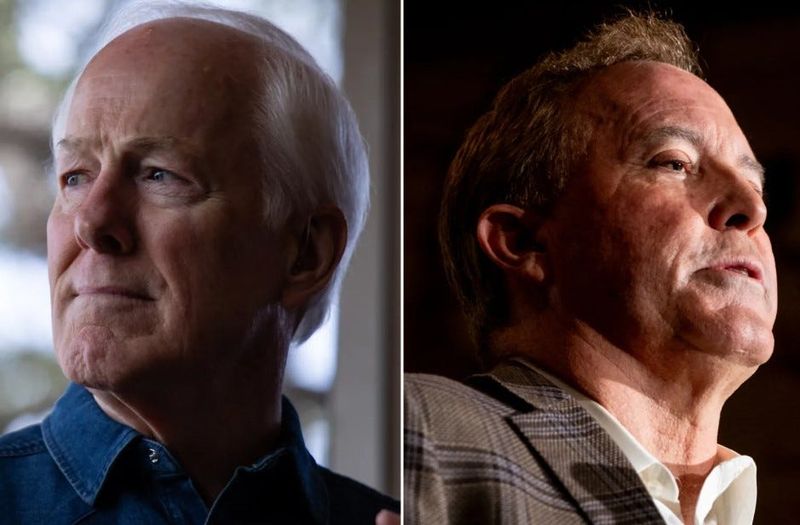 From left: U.S. Sen. John Cornyn and Texas Attorney General Ken Paxton will face off in a runoff.