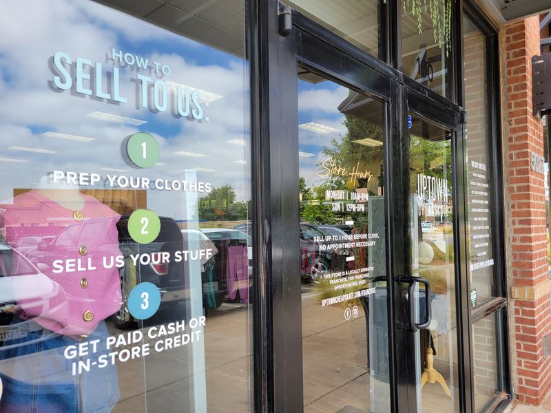 Uptown Cheapskate is one of several thrift stores aiming to highlight sustainability at 5027 Milwaukee Ave., #100, as seen on Tuesday, April 21, 2026, in Lubbock, Texas.