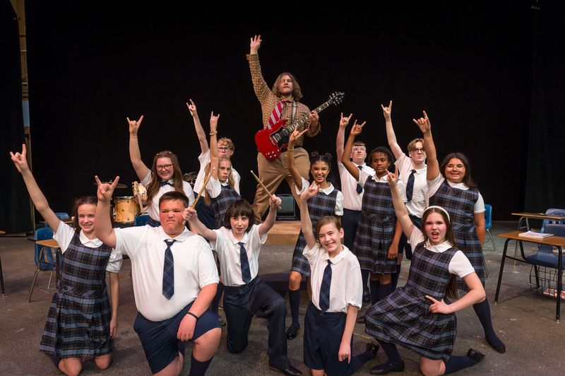 Part of the cast rocks the house in Amarillo Little Theatre's production of "School of Rock."