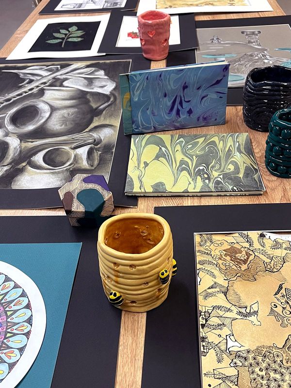 A selection of artwork that will be on display at Howard Payne University’s Doakie Day Art Center in Brownwood beginning Thursday and running through May 15.