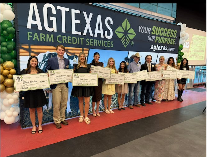 Eleven graduating seniors from the South Plains each received a $1,000 scholarship during the AgTexas Farm Credit AgYouth Scholarship Banquet April 16 in Lubbock.
