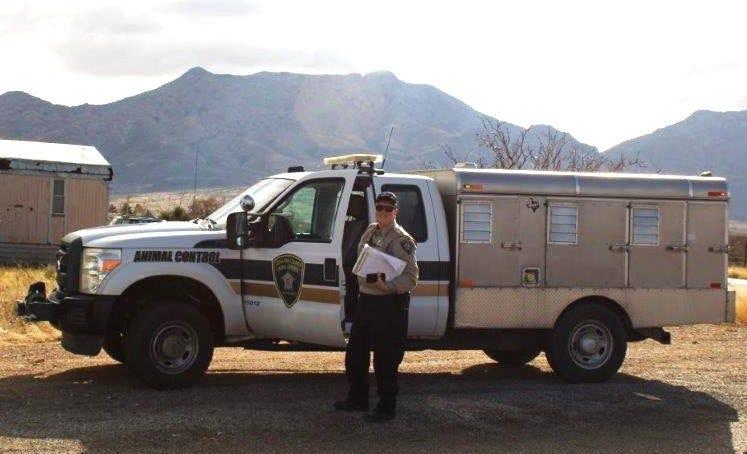Doña Ana County Animal Control takes part in "community knock and talk" visits to educate residents about county environmental, animal and building codes in Doña Ana County, New Mexico. File photo from 2025.