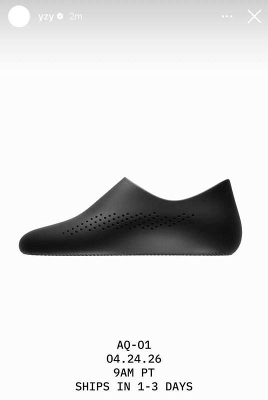 Ye has revealed a new piece of footwear under his YZY brand, unveiling the AQ-01.