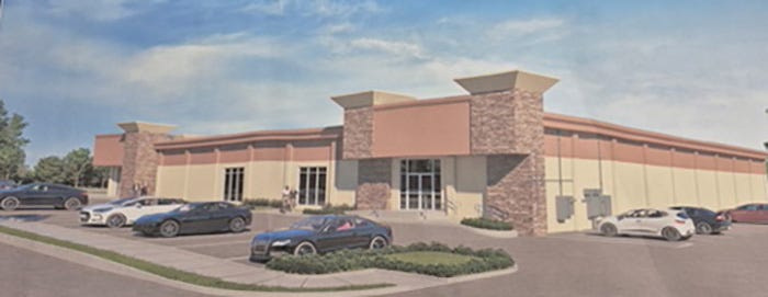 An artist's rendering of new retail renovation on Lawrence Road in Wichita Falls.